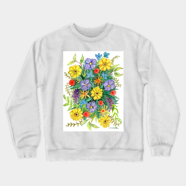 An Arrangement of Flowers Crewneck Sweatshirt by jerrykirk